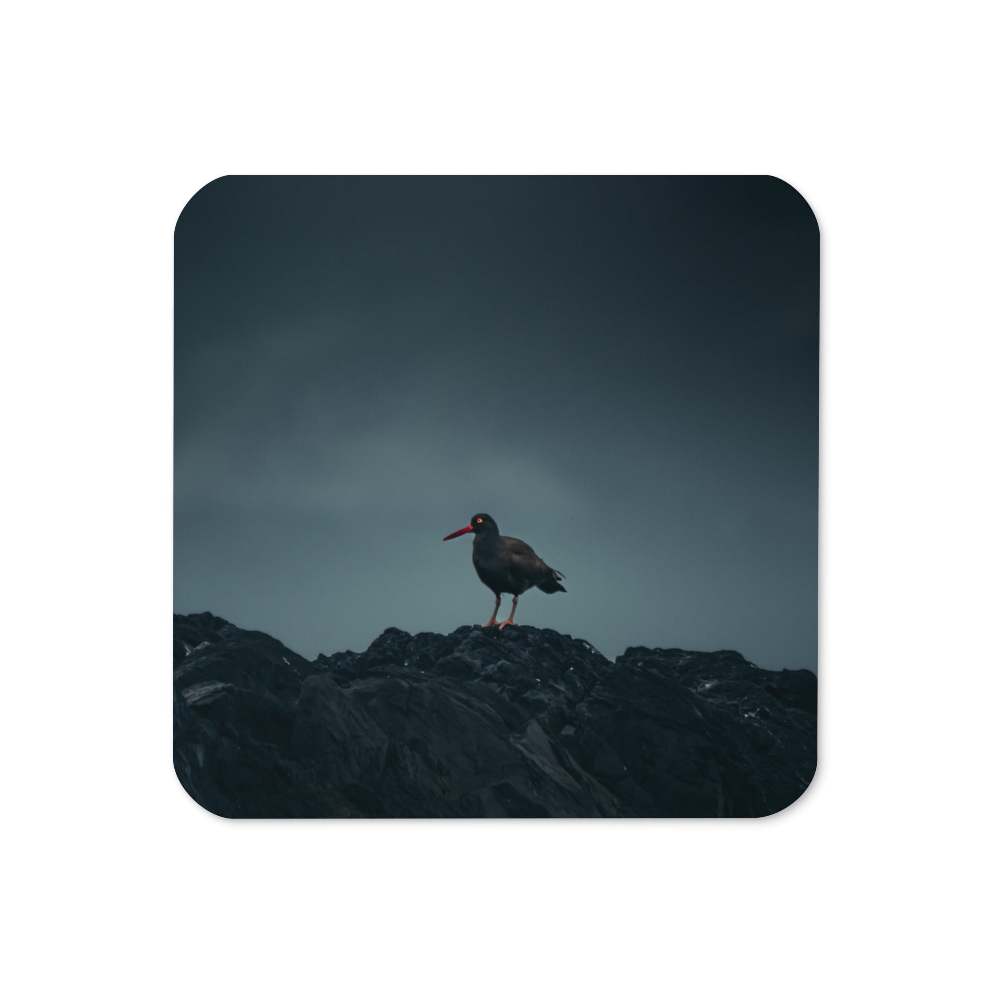 Gloss Coated Cork Backed Coaster - Ember Perch