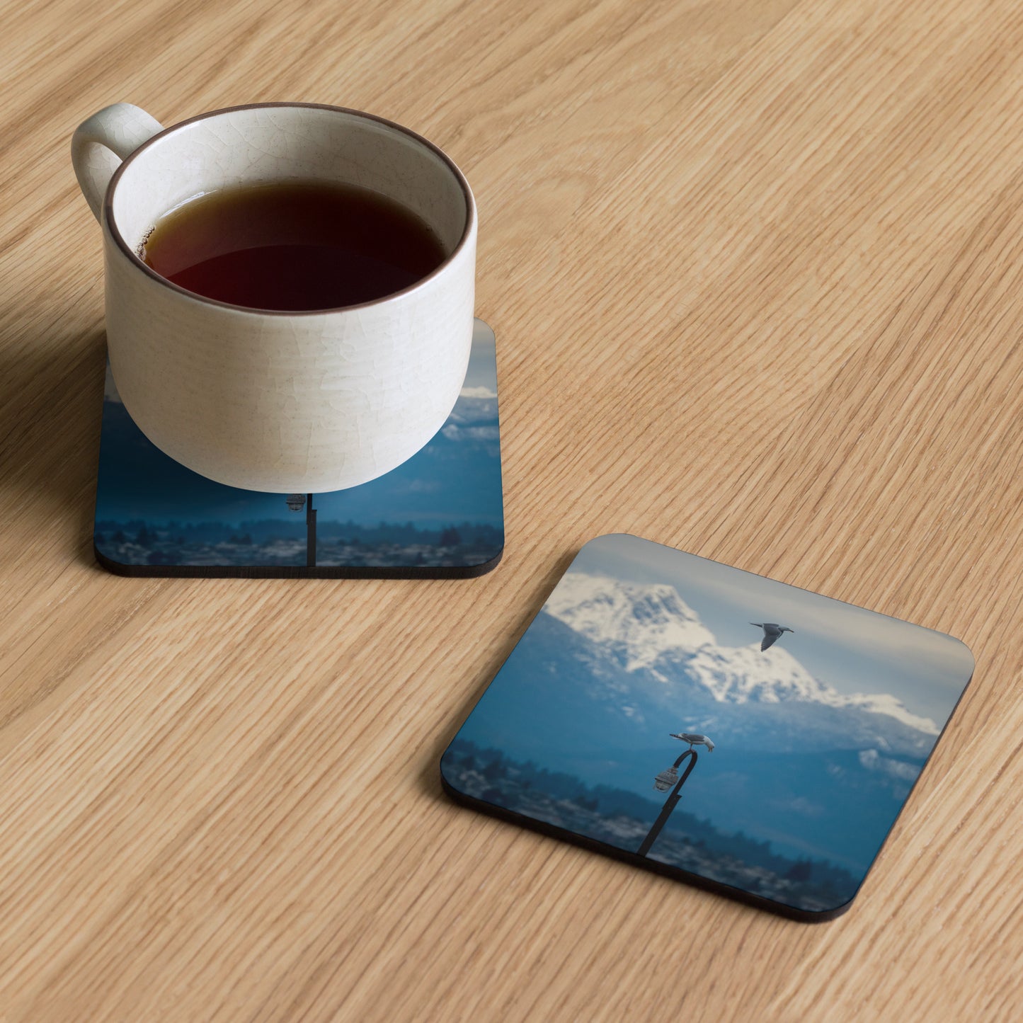 Gloss Coated Cork Backed Coaster - Perch & Soar