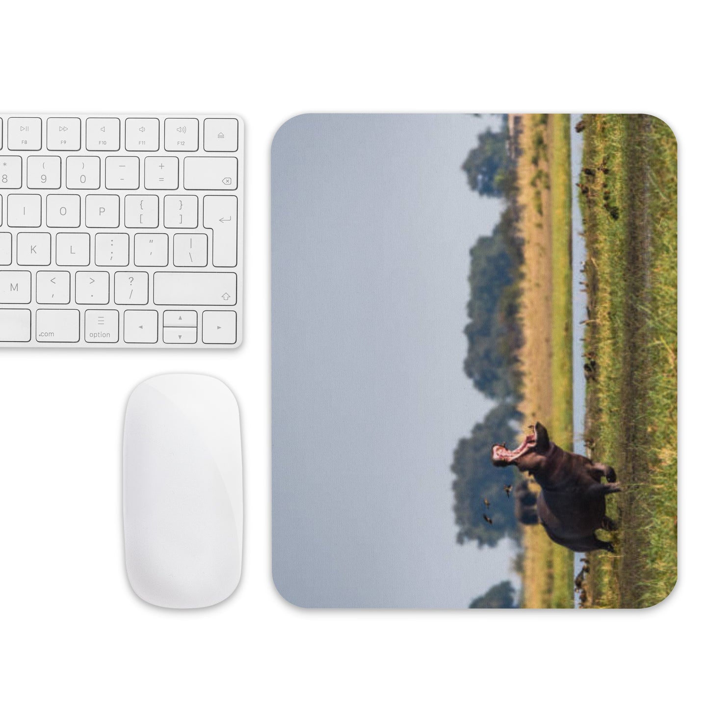 Padded Non-Slip Mousepad - Roaring Hippo