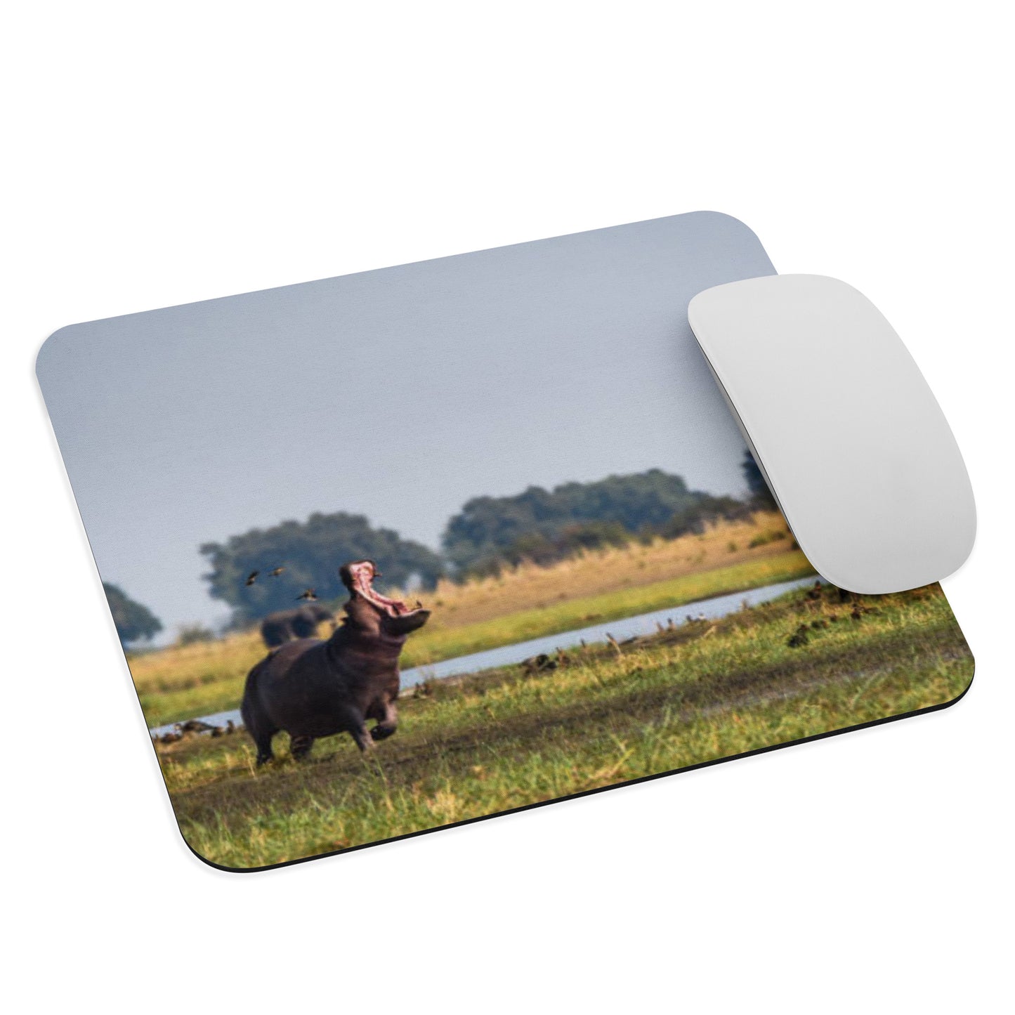 Padded Non-Slip Mousepad - Roaring Hippo