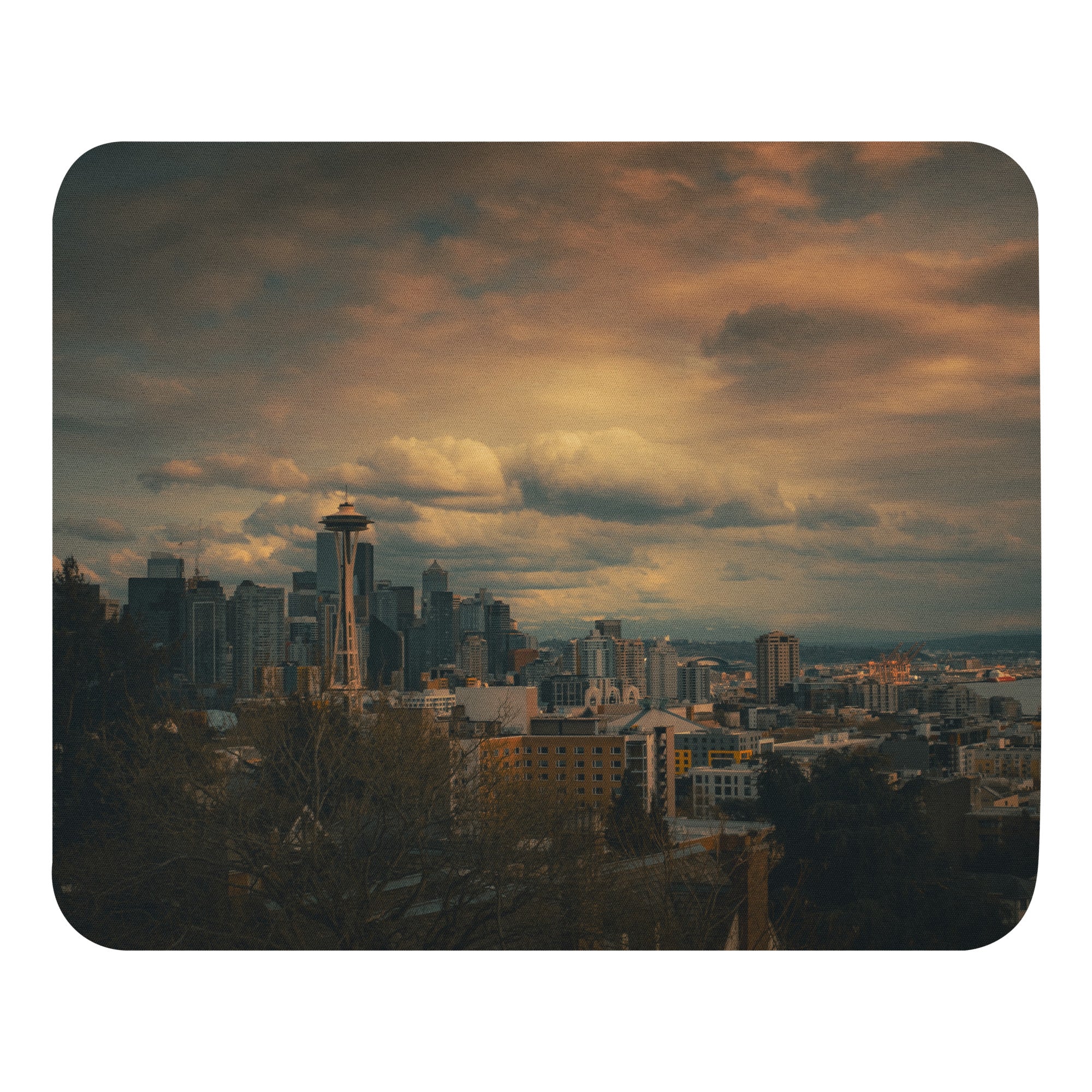 Padded Non-Slip Mousepad - Seattle's Emerald Haze