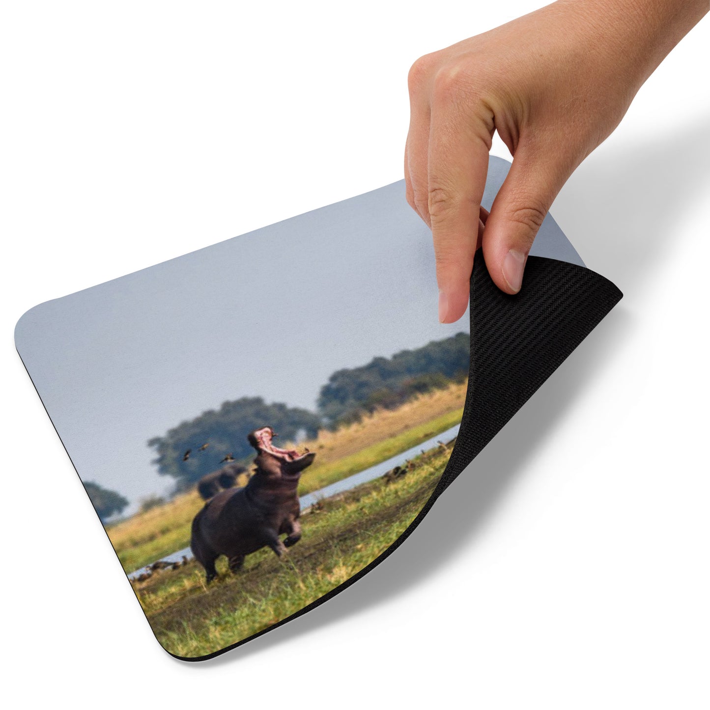 Padded Non-Slip Mousepad - Roaring Hippo