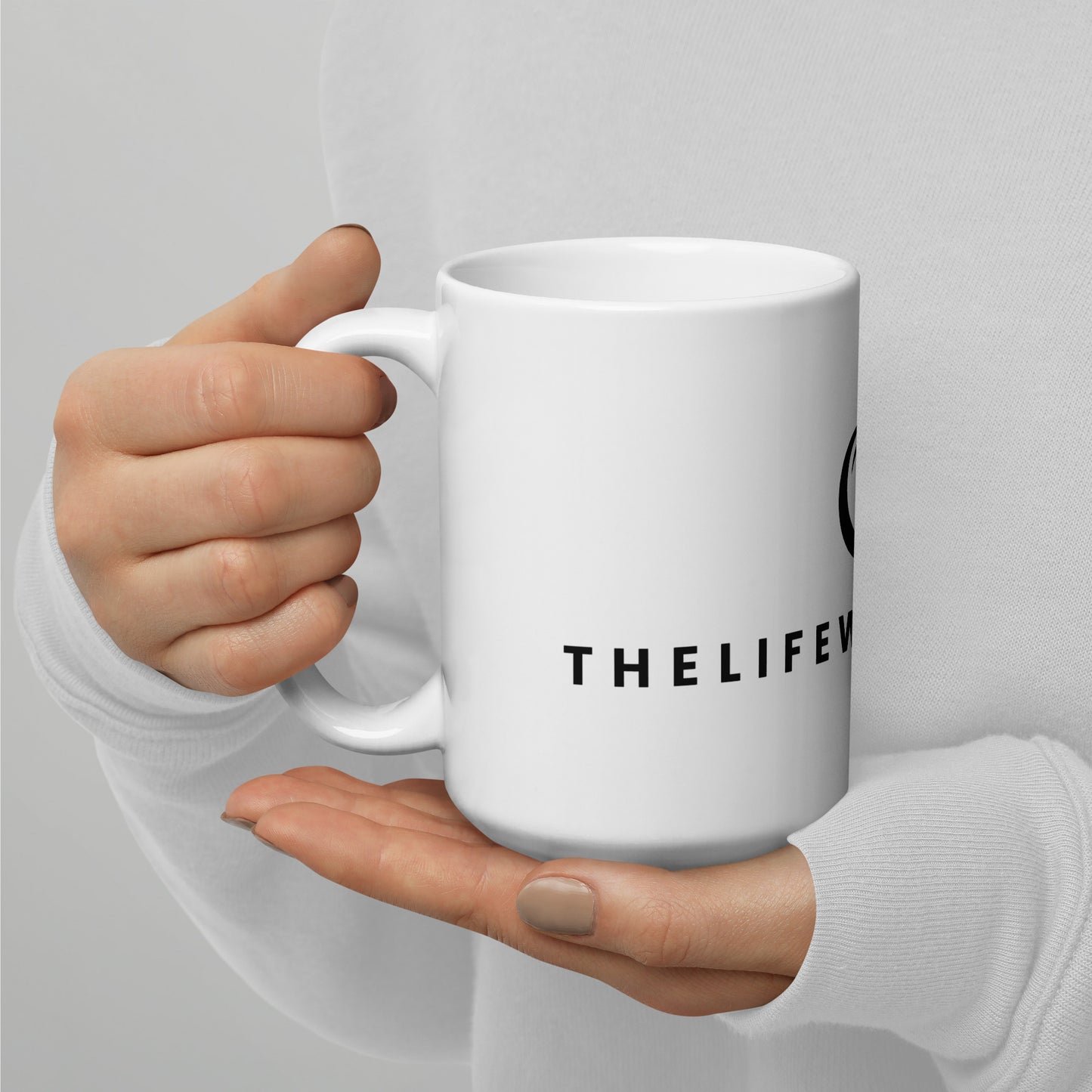 Glossy White Ceramic Coffee Mug - TLWC Brand