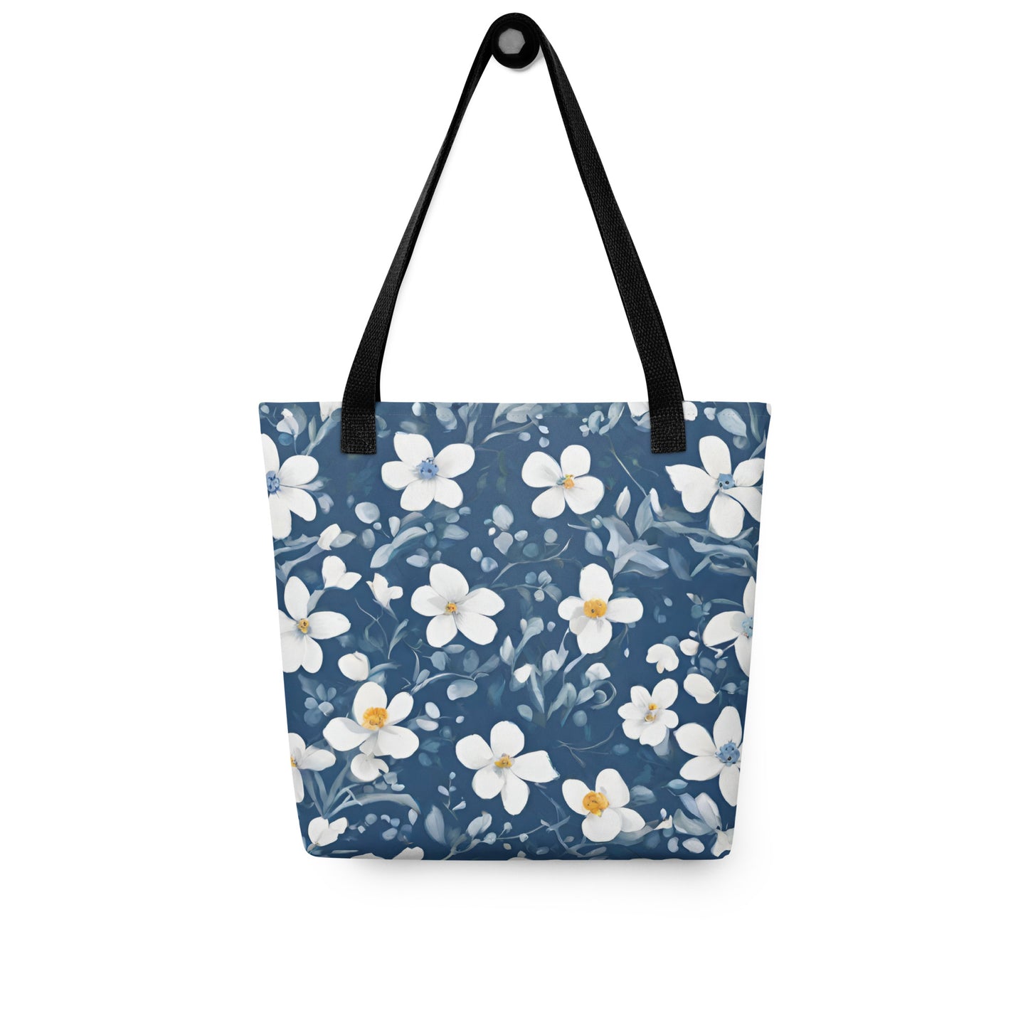 Premium Polyester Tote Bag - Blue Spring Print