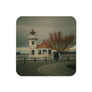 Gloss Coated Cork Backed Coaster - Costal Watch