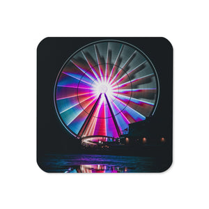Gloss Coated Cork Backed Coaster - Glow Motion