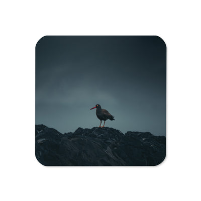 Gloss Coated Cork Backed Coaster - Ember Perch