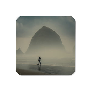 Gloss Coated Cork Backed Coaster - Mistwalk Tide