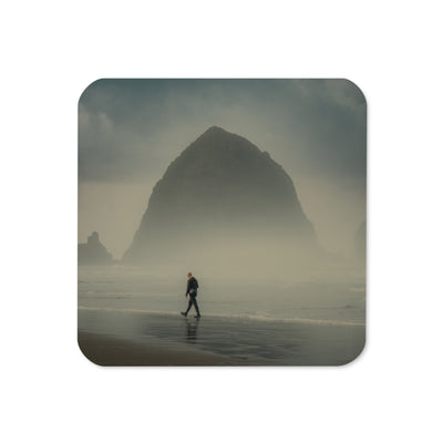 Gloss Coated Cork Backed Coaster - Mistwalk Tide