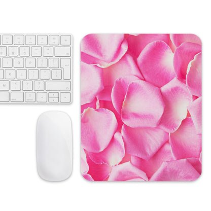 Padded Non-Slip Mousepad - Pink Rose Petal