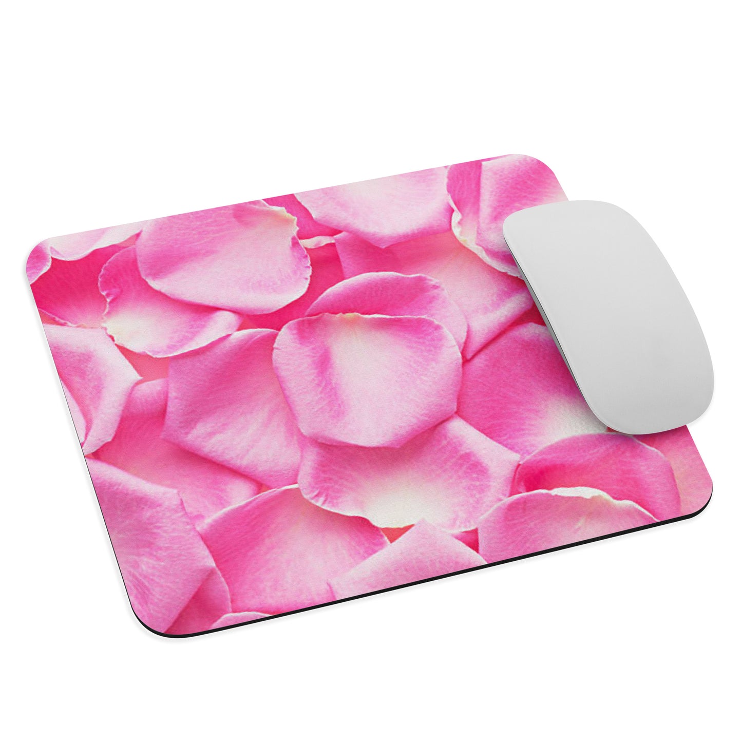 Padded Non-Slip Mousepad - Pink Rose Petal