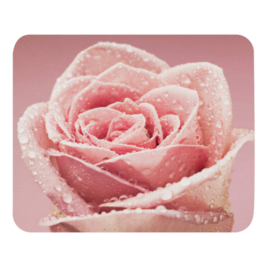 Padded Non-Slip Mousepad - Pink Rose