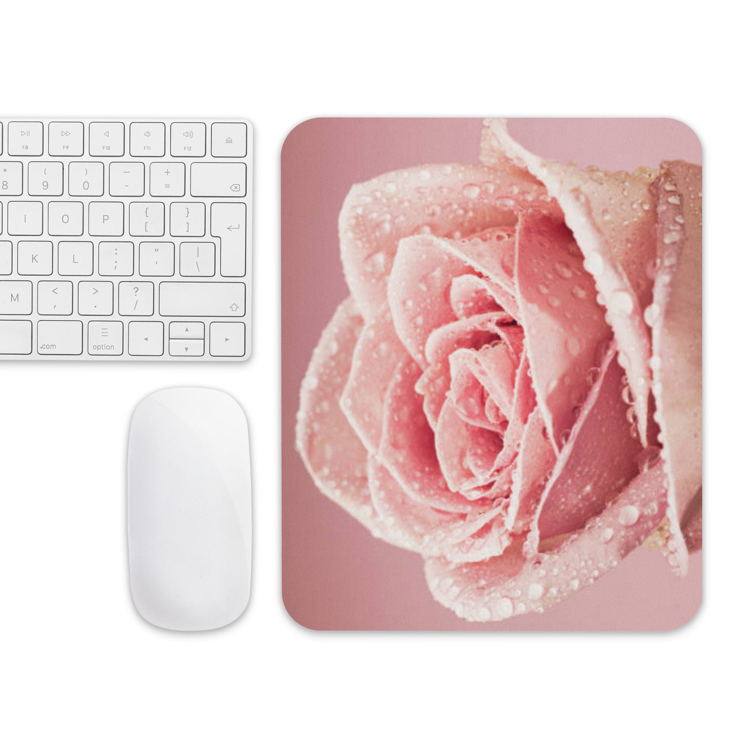 Padded Non-Slip Mousepad - Pink Rose