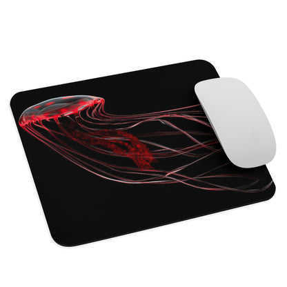 Padded Non-Slip Mousepad - Red Jellyfish