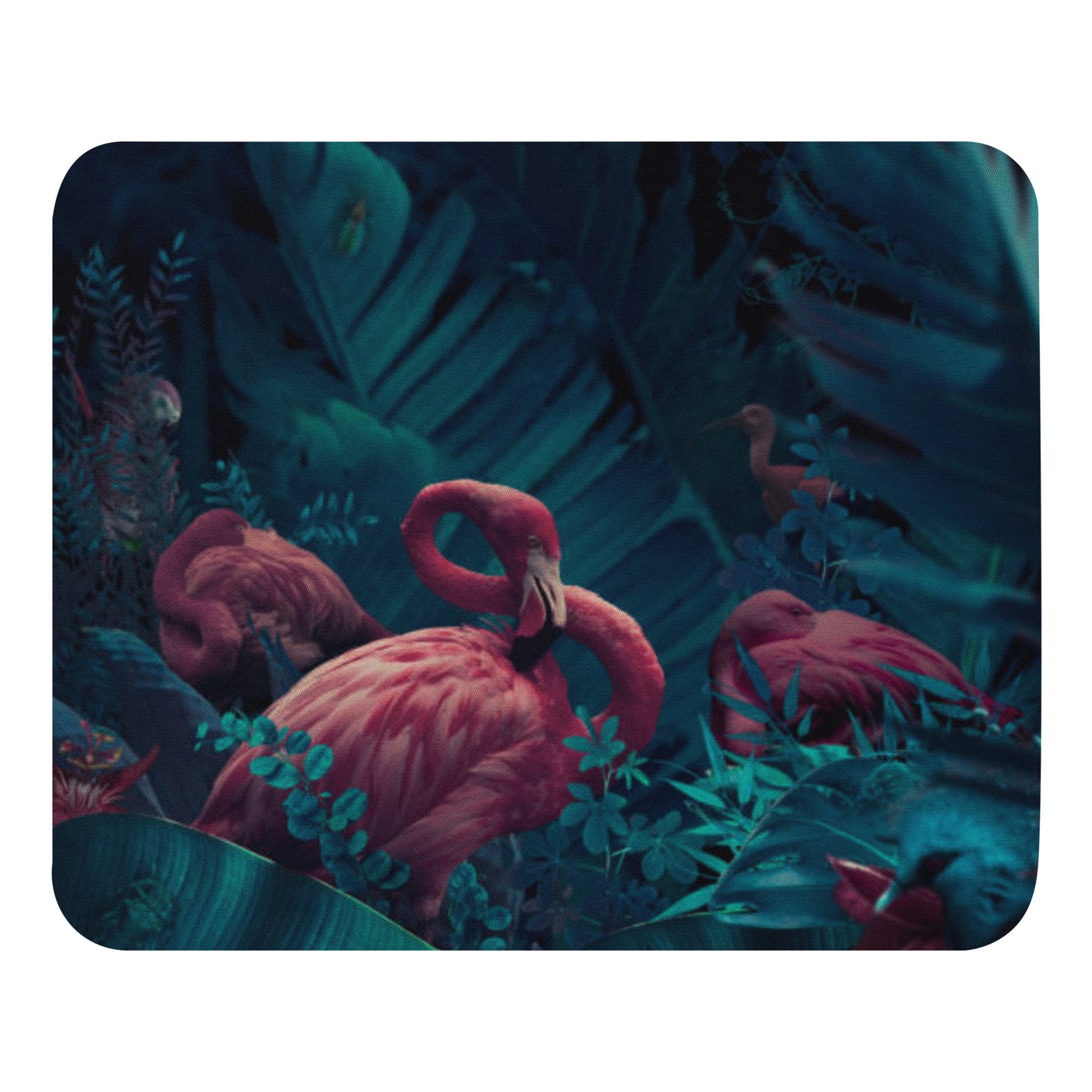 Padded Non-Slip Mousepad - Moody Flamingo