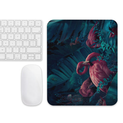 Padded Non-Slip Mousepad - Moody Flamingo