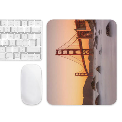 Padded Non-Slip Mousepad - Sunset Bridge