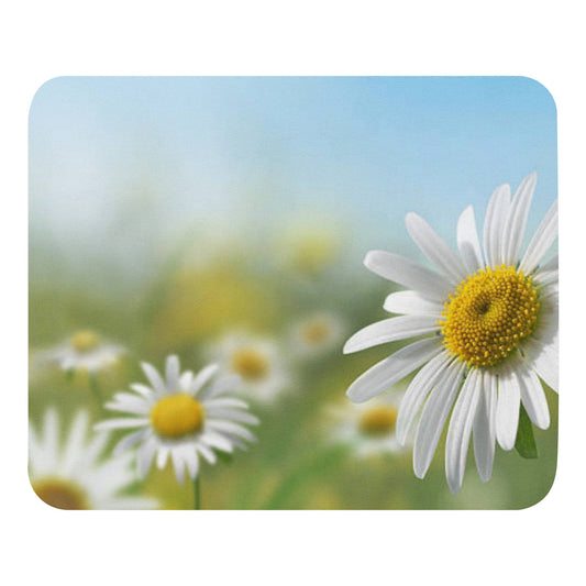 Padded Non-Slip Mousepad - Daisy Flower