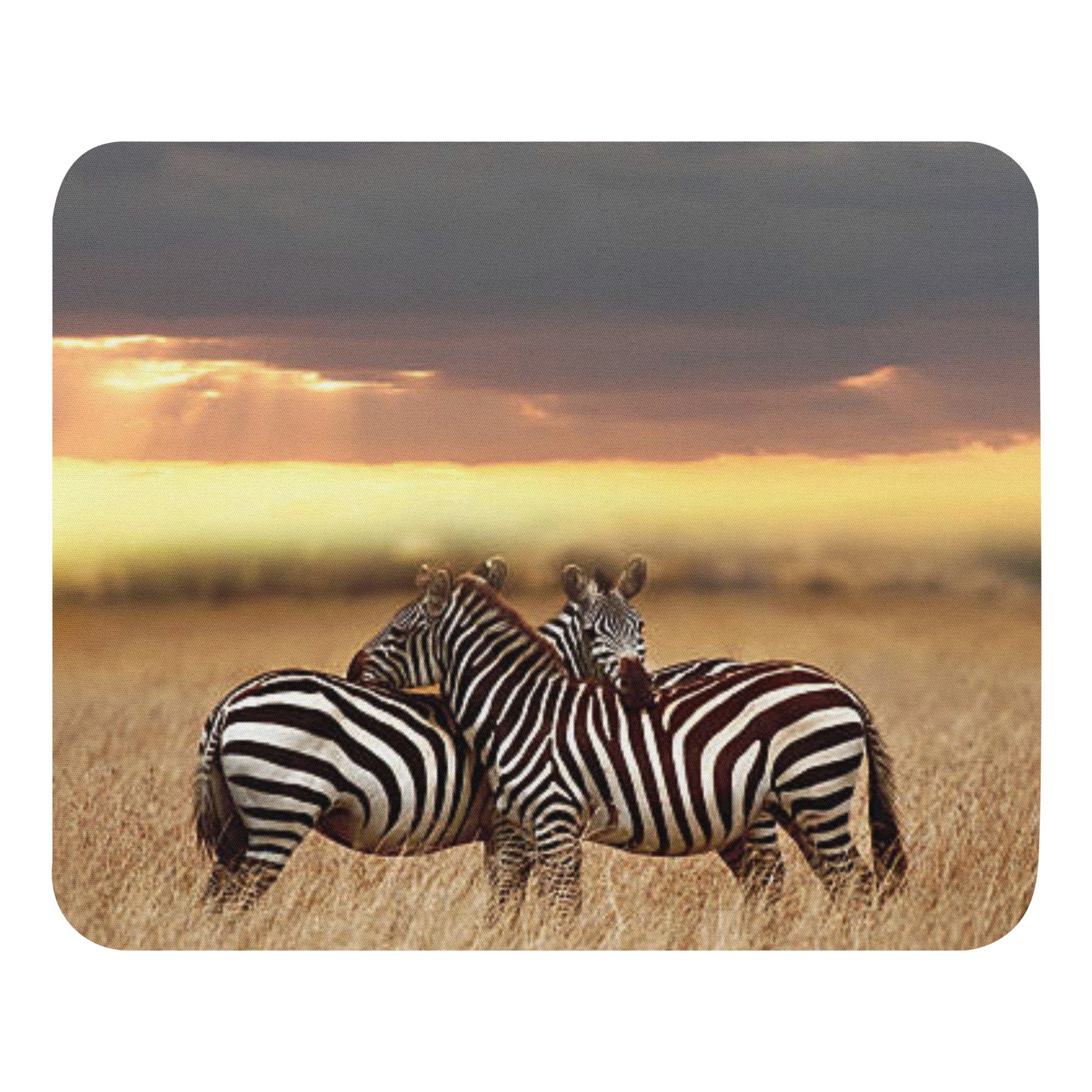 Padded Non-Slip Mousepad - Loving Zebras