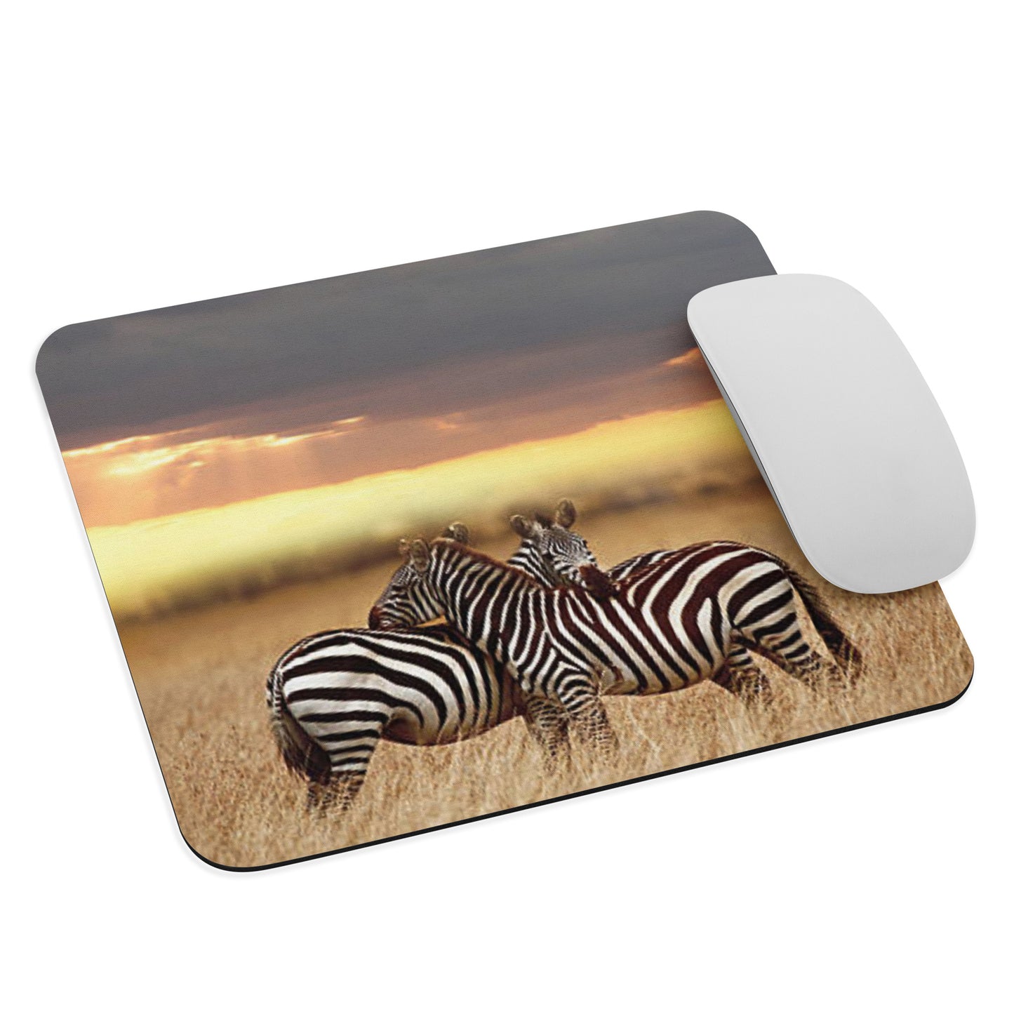 Padded Non-Slip Mousepad - Loving Zebras