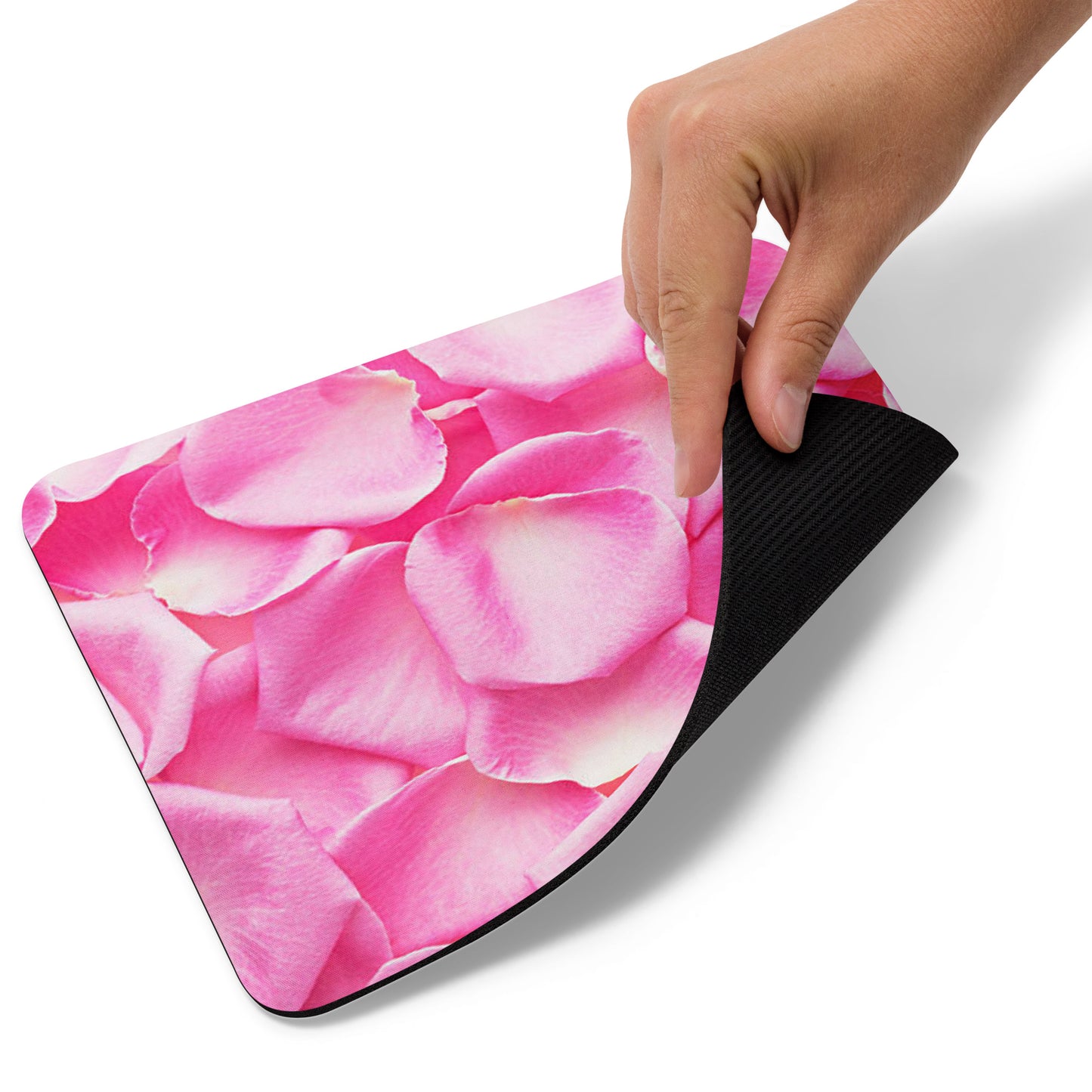 Padded Non-Slip Mousepad - Pink Rose Petal