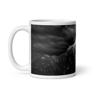 Glossy White Ceramic Coffee Mug - Alpine Echo
